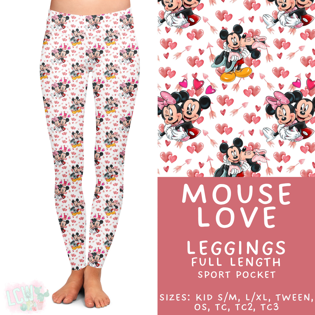 Batch #457 - Magical Character Love Collection - Closes 12/1 - ETA mid Jan - Mouse Love Full Length Leggings