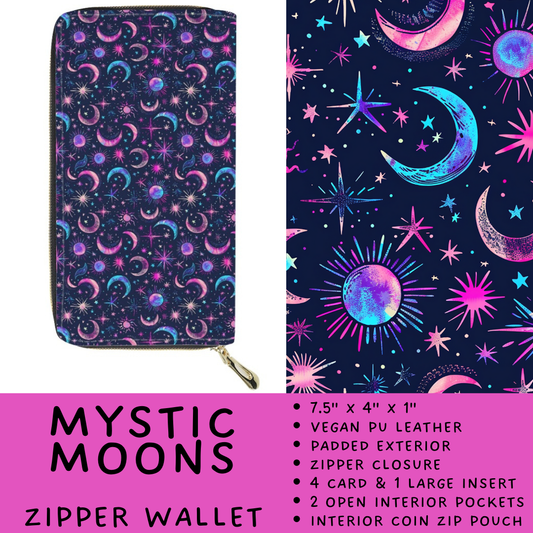 Batch #460 - Zip It Collection - Closes 12/5 - ETA late Jan - Mystic Moons Zipper Wallet