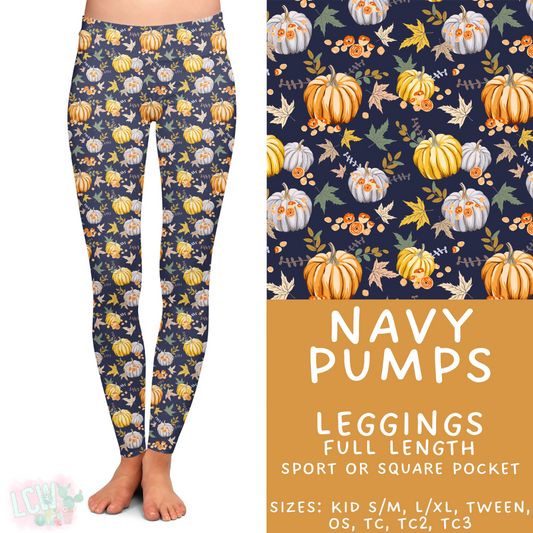 Batch #407 - Fall Fun 2 - Closes 9/4 - ETA mid/late October - Navy Pumps Full Length Leggings