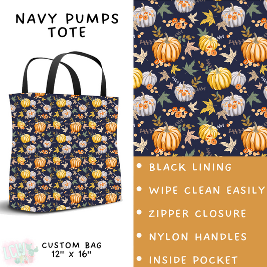 Batch #407 - Fall Fun 2 - Closes 9/4 - ETA mid/late October - Navy Pumps Tote
