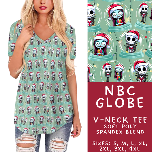 Batch #432 - Winter Globes - Closes 10/17 - ETA early December - NBC Globe V-Neck Tee