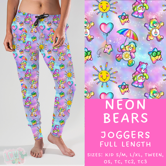 Ready To Ship - Neon Bears Joggers OS