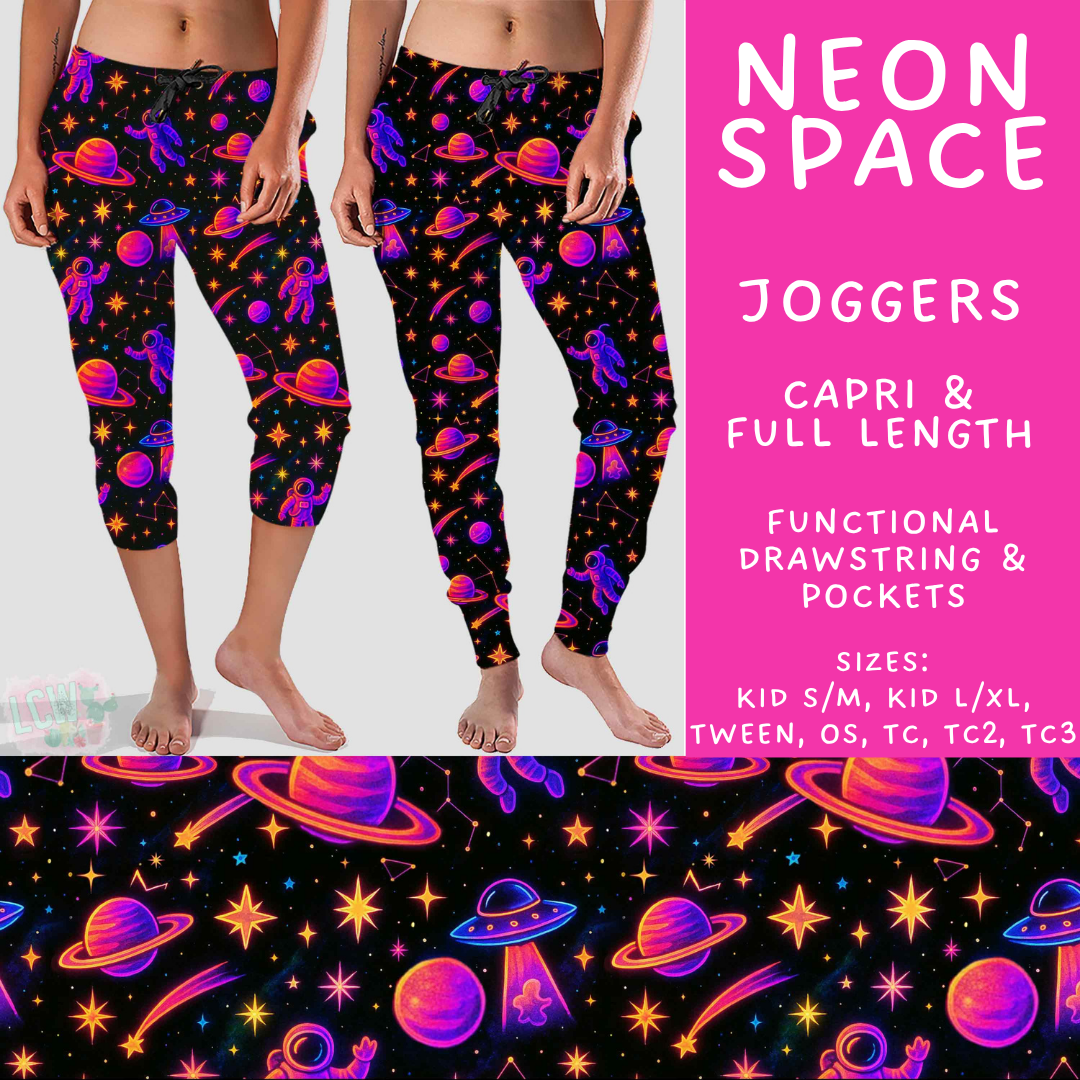 Batch #550 - Fun Run 24 - Closes 7/1 - ETA early Sept - Neon Space Full and Capri Length Joggers