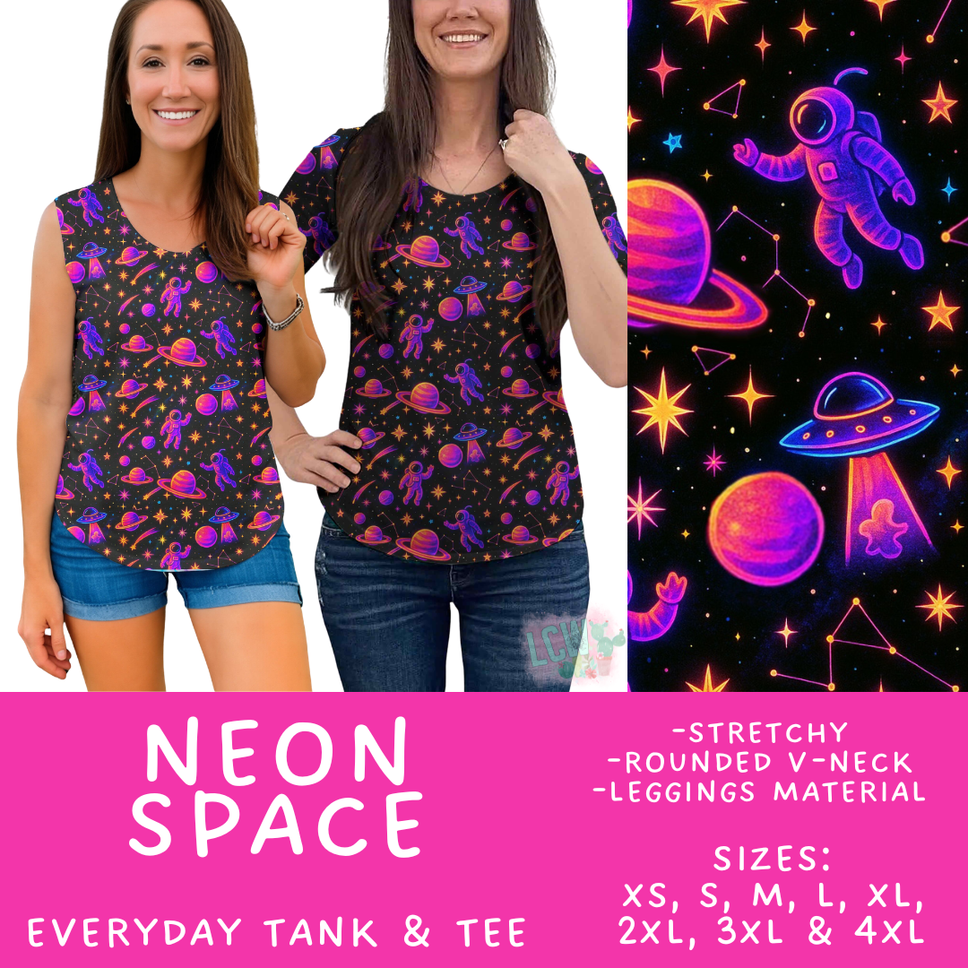 Batch #550 - Fun Run 24 - Closes 7/1 - ETA early Sept - Neon Space Everyday Tank & Tee