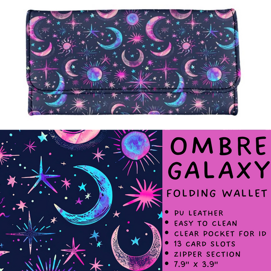 Batch #265 - Card Holders & Foldable Wallets - Closes 1/1 - ETA mid Feb - Ombre Galaxy Foldable Wallet