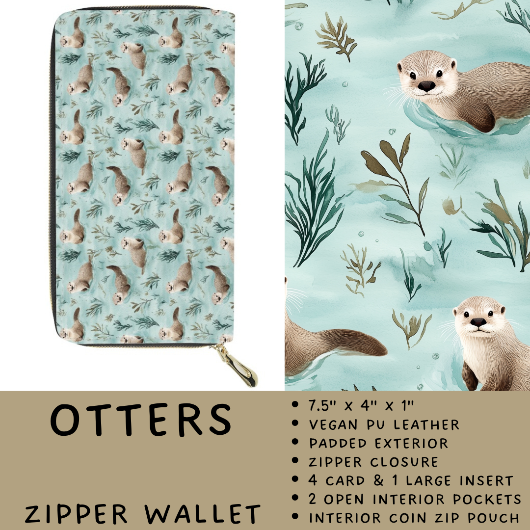 Batch #460 - Zip It Collection - Closes 12/5 - ETA late Jan - Otters Zipper Wallet