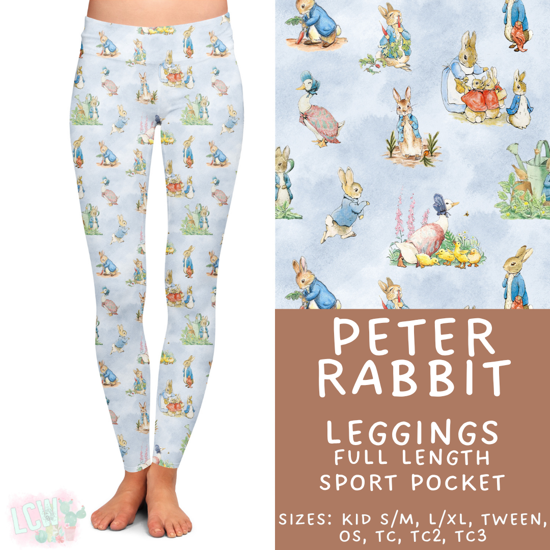 Ready to Ship Peter Rabbit Full Length Leggings - Sport Pocket TC2