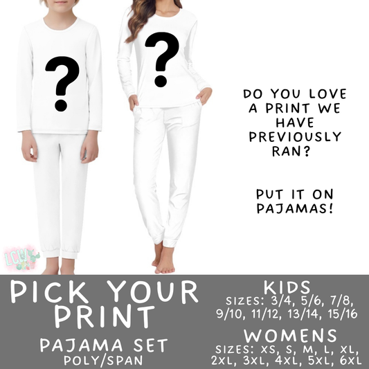 Batch #406 - Fall Family Pajamas - Closes 9/3 - ETA mid/late October - Pick Your Print Women's & Kid's Pajama Set
