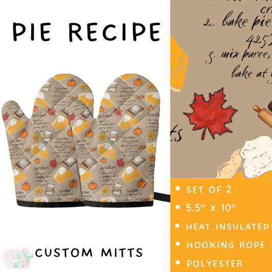 Batch #405 - Oh My Gourd, Let's Bake! - Closes 9/1 - ETA mid/late October - Pie Recipe Oven Mitts
