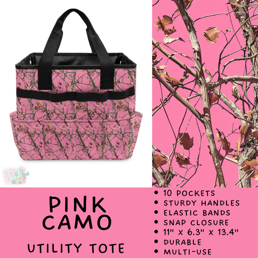 Batch #535 - Utility Tote - Closes 5/27 - ETA late July - Pink Camo Utility Tote