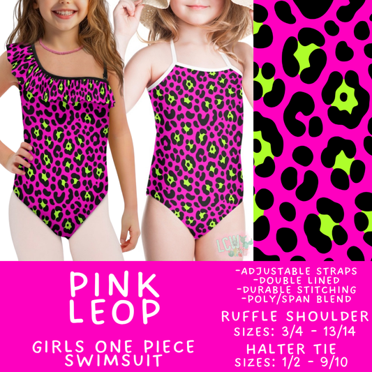 Batch #543 - Pool Party 2 - Closes 6/15 - ETA early/mid August - Pink Leop Girl's Swimsuit