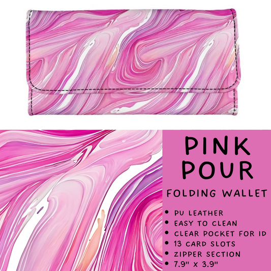 Batch #265 - Card Holders & Foldable Wallets - Closes 1/1 - ETA mid Feb - Pink Pour Foldable Wallet