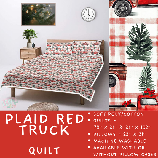 Batch  #410 - Cozy Quilts - Closes 9/10 - ETA late October - Plaid Red Truck Quilt