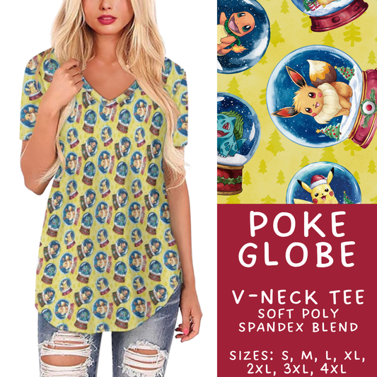 Batch #432 - Winter Globes - Closes 10/17 - ETA early December - Poke Globe V-Neck Tee