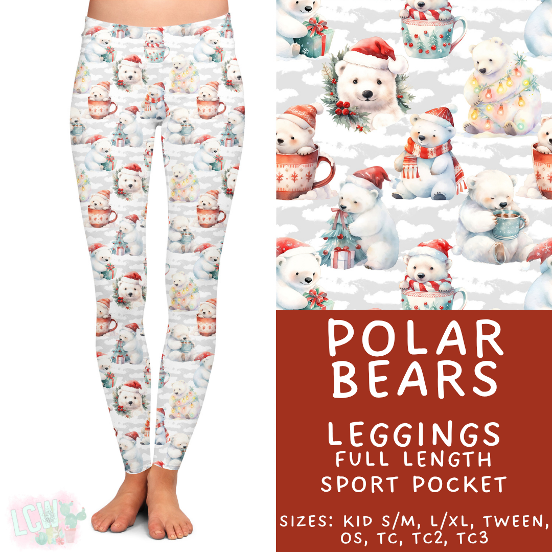 Batch #435 - Winter Wonderland 3 - Closes 10/23 - ETA early/mid Dec - Polar Bears Full Length Leggings