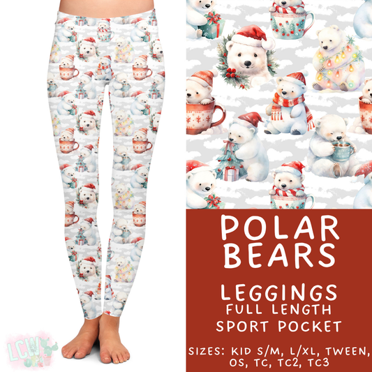 Batch #435 - Winter Wonderland 3 - Closes 10/23 - ETA early/mid Dec - Polar Bears Full Length Leggings