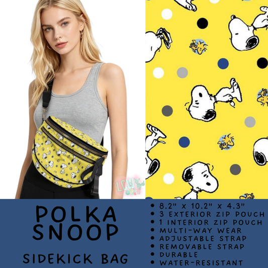 Batch #579 - Sidekick Bags 2 - Closes 9/2 - ETA early November - Polka Snoop Sidekick Bag