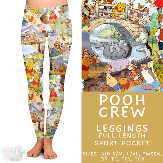 Ready to Ship Pooh Crew Full Length Leggings - Sport Pockets TC