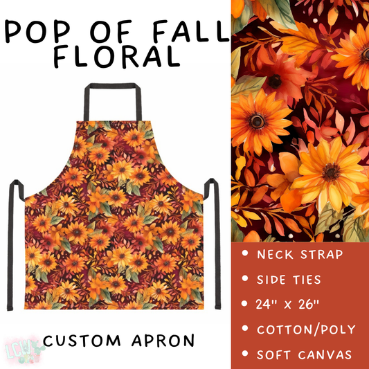Batch #405 - Oh My Gourd, Let's Bake! - Closes 9/1 - ETA mid/late October - Pop of Fall Floral Apron