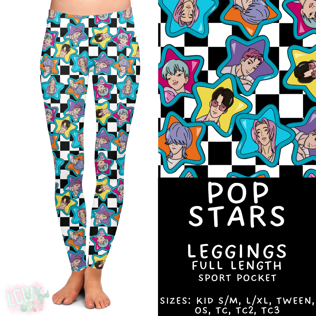 Batch #454 - Cool Characters 10 - Closes 11/26 - ETA mid Jan - Pop Stars Full Length Leggings