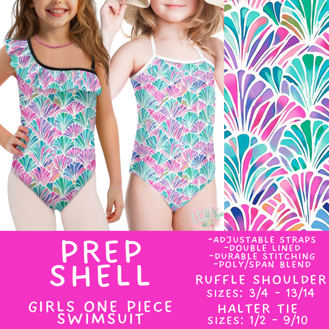 Batch #543 - Pool Party 2 - Closes 6/15 - ETA early/mid August - Prep Shell Girl's Swimsuit