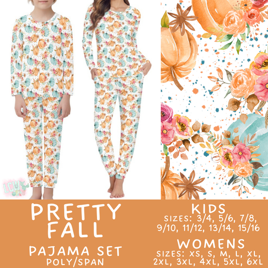 Batch #406 - Fall Family Pajamas - Closes 9/3 - ETA mid/late October - Pretty Fall Women's & Kid's Pajama Set
