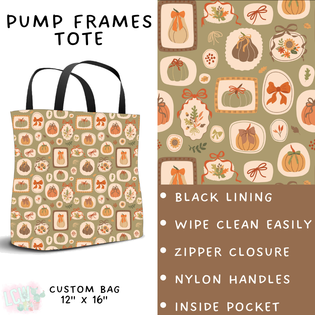 Batch #403 - Hello Fall 2 - Closes 8/28 - ETA mid October - Pump Frames Tote