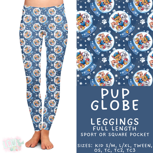 Batch #432 - Winter Globes - Closes 10/17 - ETA early December - Pup Globe Full Length Leggings