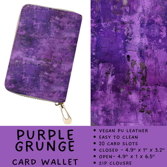 Batch #460 - Zip It Collection - Closes 12/5 - ETA late Jan - Purple Grunge Card Wallet