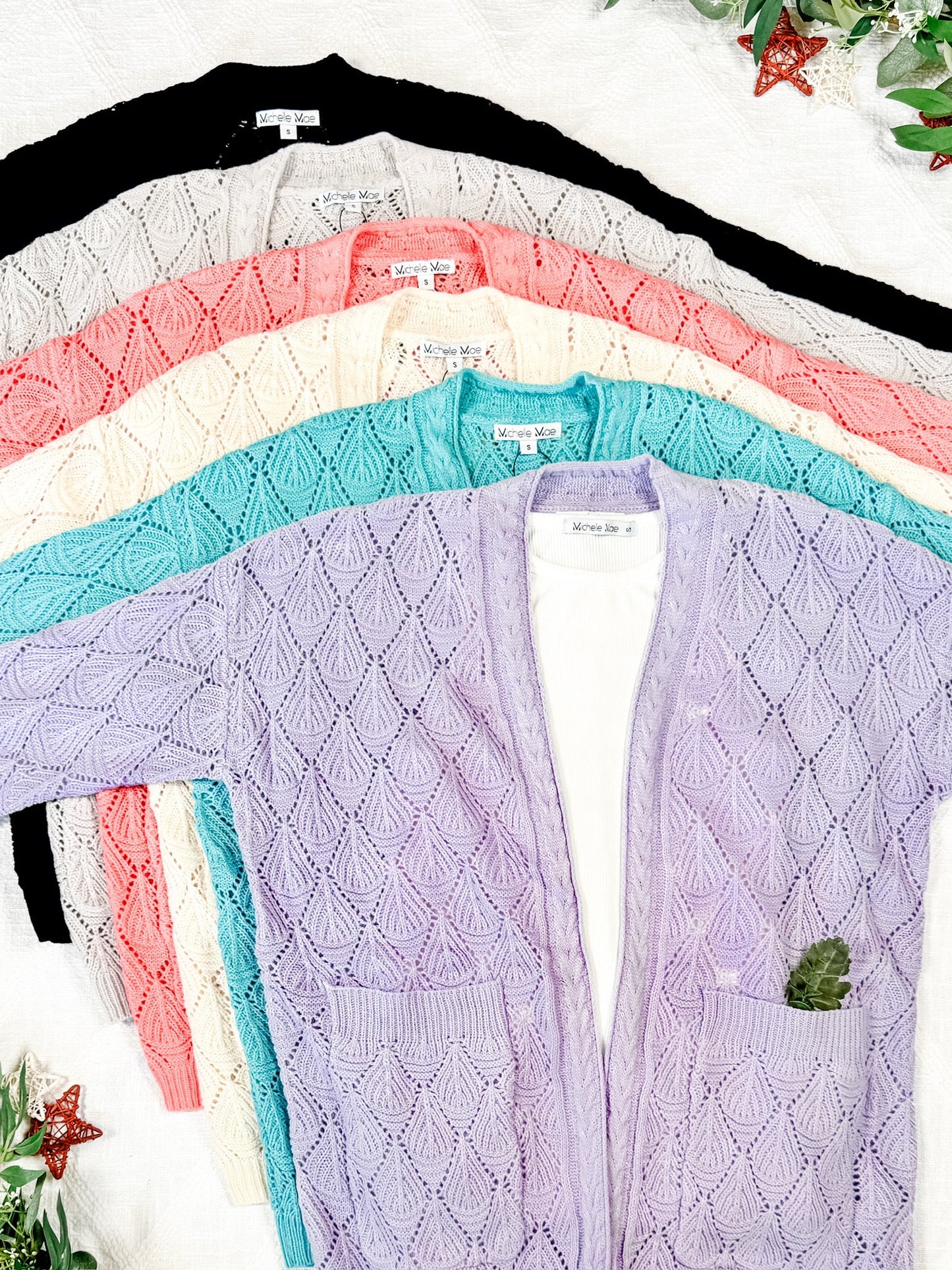 IN STOCK Open Knit Cardigan - Neutral FINAL SALE