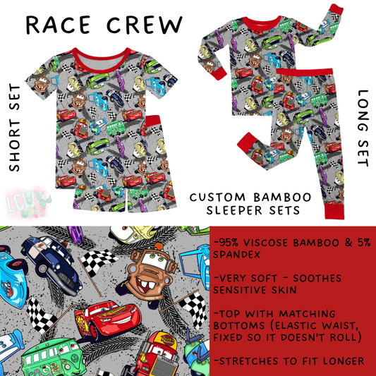 Ready to Ship - Race Crew Bamboo Short Sleeper Set - 7