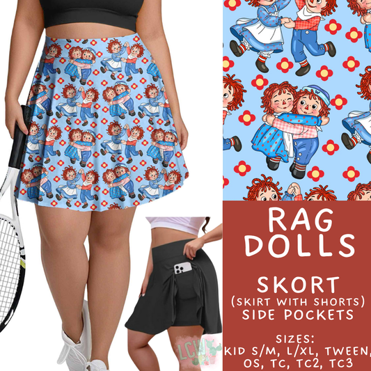 Batch #555 - Cool Characters 7 - Closes 7/13 - ETA mid Sept - Rag Dolls Skort