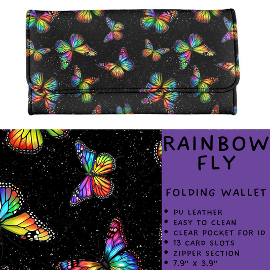 Batch #265 - Card Holders & Foldable Wallets - Closes 1/1 - ETA mid Feb - Rainbow Fly Foldable Wallet