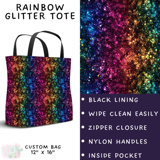 Batch #347 - Fun Run 11 - Closes 5/29 - ETA mid/late July - Rainbow Glitter Tote