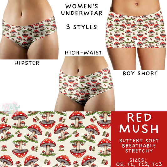 Ready to Ship - Red Mush Women's Underwear - Boy Short - TC3