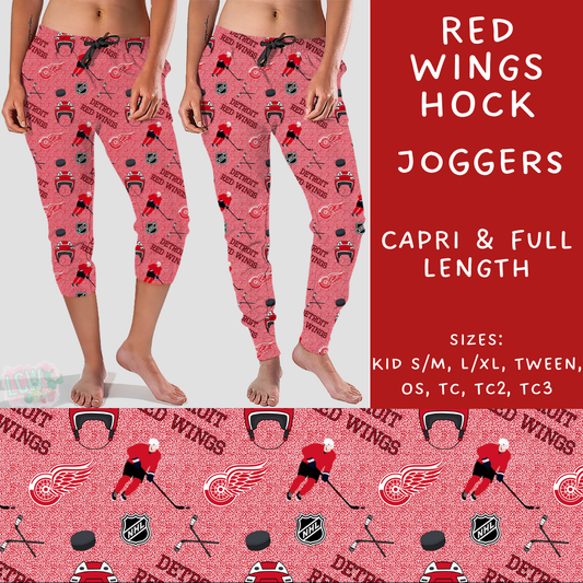 Ready To Ship - Red Wings Hock Full and Capri Length Joggers