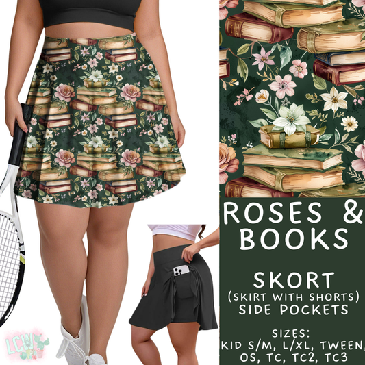 Batch #408 - Fun Run 14 - Closes 9/5 - ETA mid/late October - Roses & Books Skort