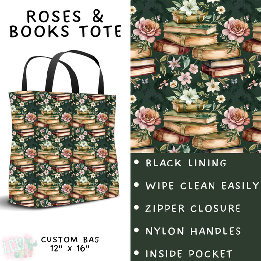 Batch #408 - Fun Run 14 - Closes 9/5 - ETA mid/late October - Roses & Books Tote