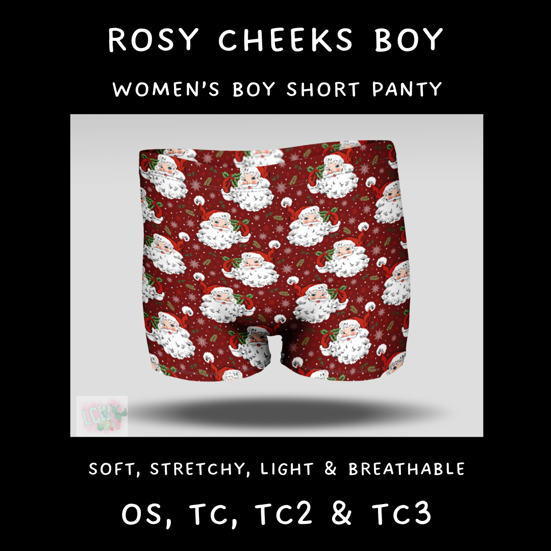 Ready To Ship - Rosy Cheeks Women's Underwear - Boy Shorts - OS