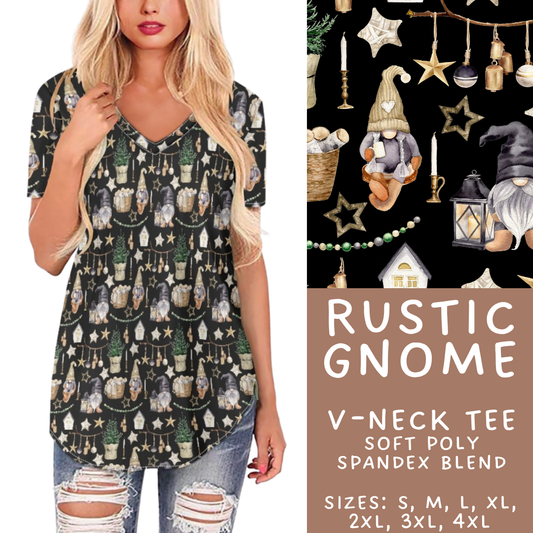 Batch #433 - Winter Cabin - Closes 10/20 - ETA early Dec - Rustic Gnome V-Neck Tee