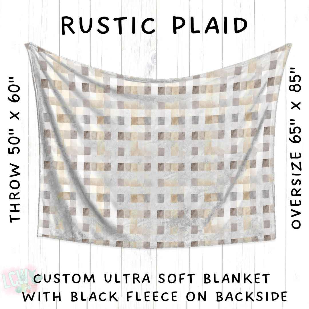 Batch #433 - Winter Cabin - Closes 10/20 - ETA early Dec - Rustic Plaid Blanket