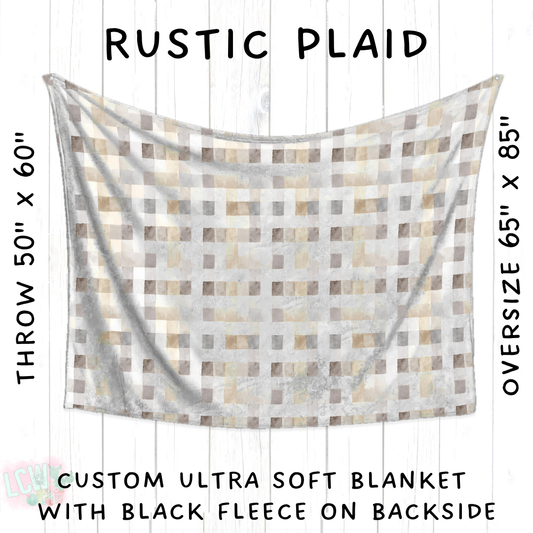 Batch #433 - Winter Cabin - Closes 10/20 - ETA early Dec - Rustic Plaid Blanket