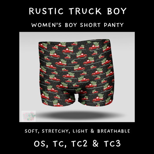 Ready To Ship - Rustic Truck Women's Underwear - Boy Shorts - TC3