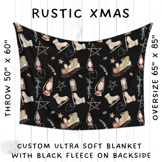 Batch #433 - Winter Cabin - Closes 10/20 - ETA early Dec - Rustic Xmas Blanket
