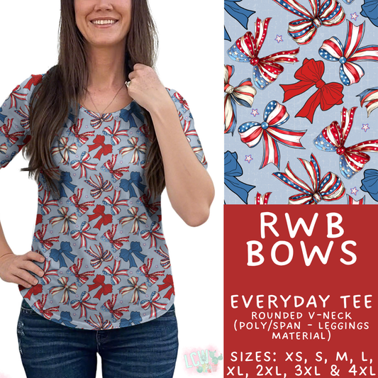 Batch #517 - 1776 Collection - Closes 4/15 - ETA early/mid June - RWB Bows Everyday Tee