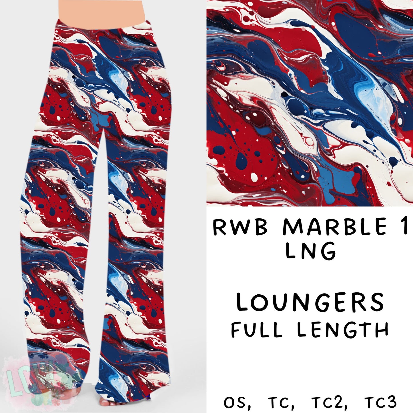 Ready To Ship - RWB Marble 1 Loungers