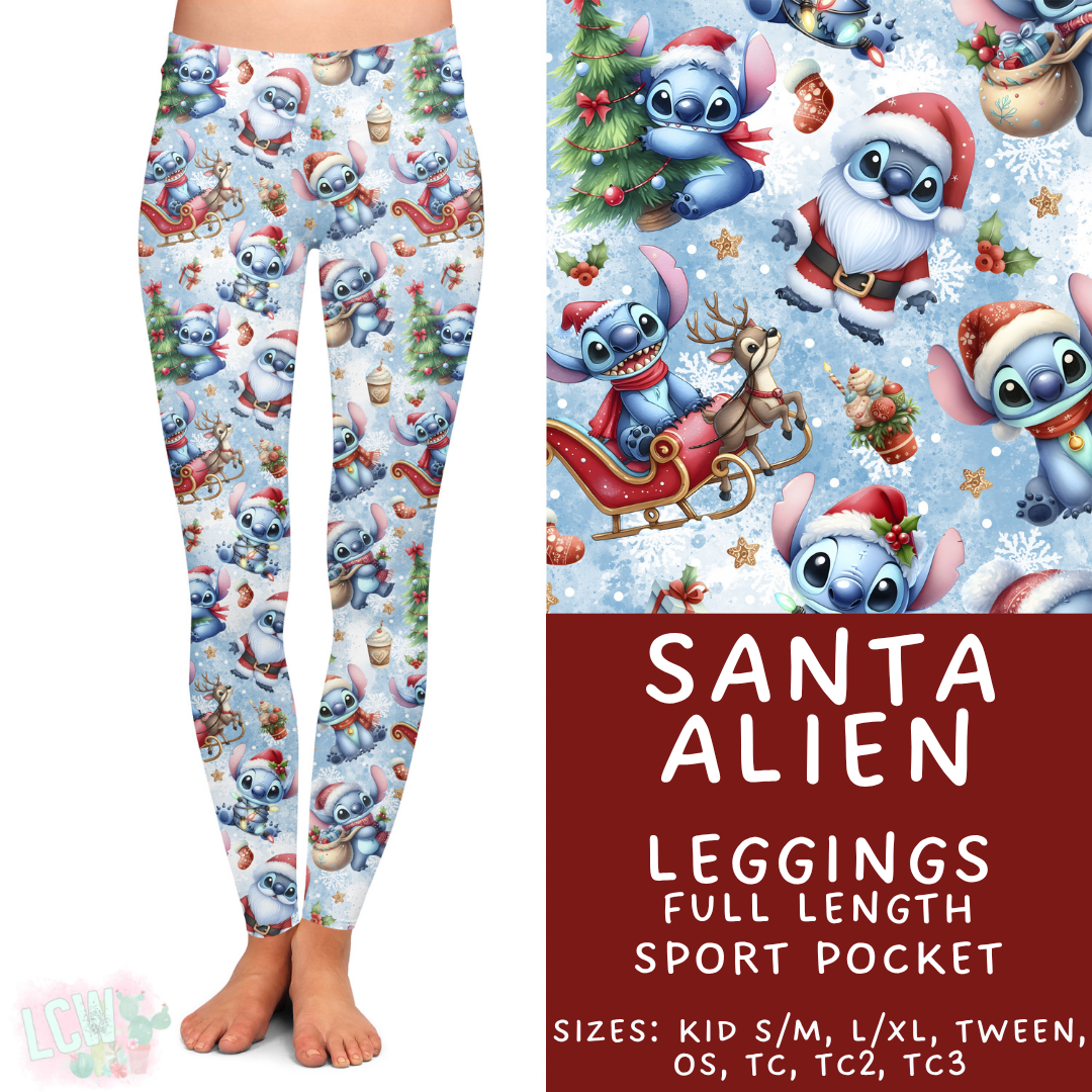 Batch #434 - Magical Christmas - Closes 10/22 - ETA early Dec - Santa Alien Full Length Leggings
