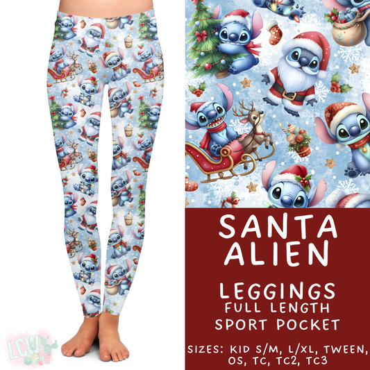 Batch #434 - Magical Christmas - Closes 10/22 - ETA early Dec - Santa Alien Full Length Leggings