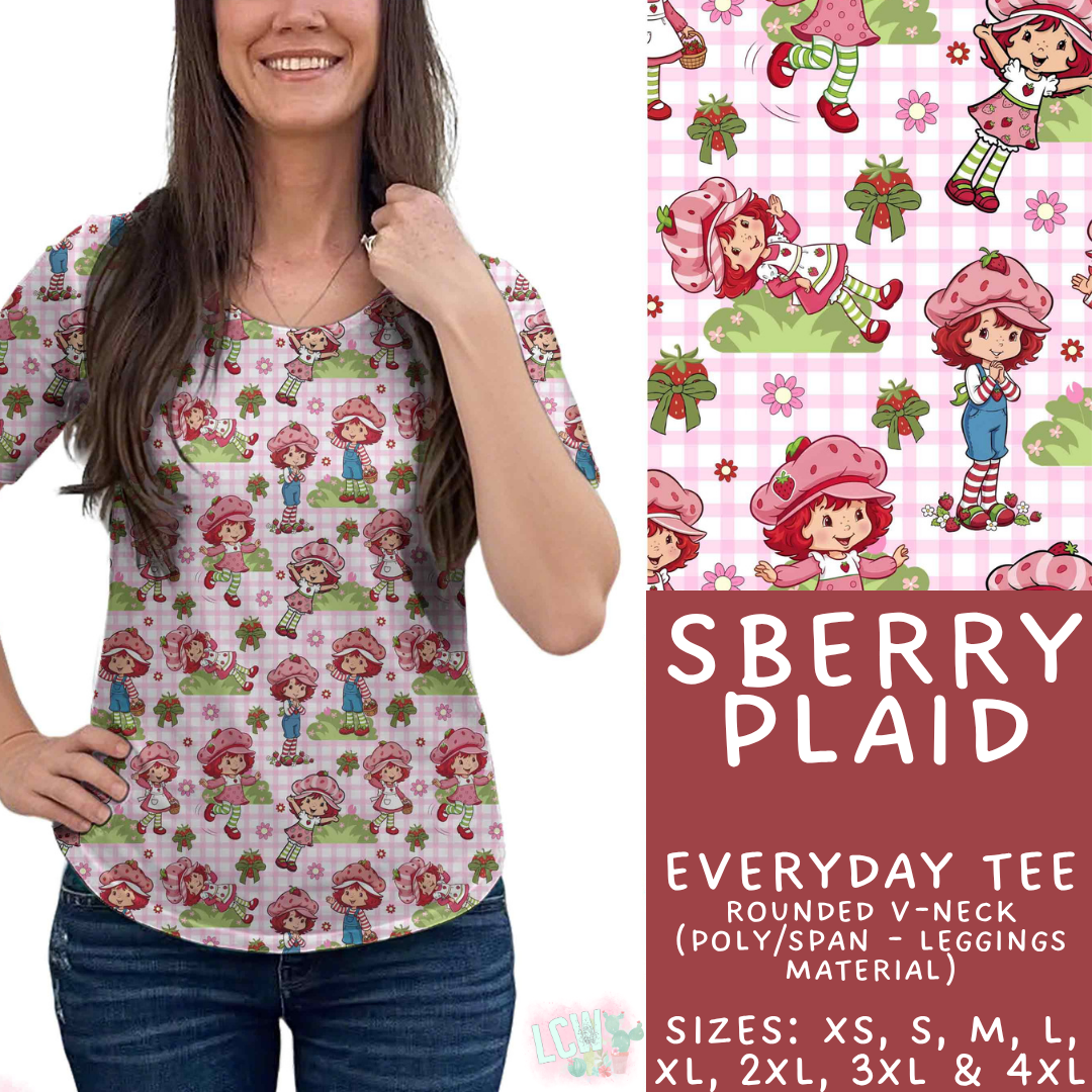 Batch #544 - Cool Characters 16 - Closes 6/17 - ETA mid August - SBerry Plaid Everyday Tee