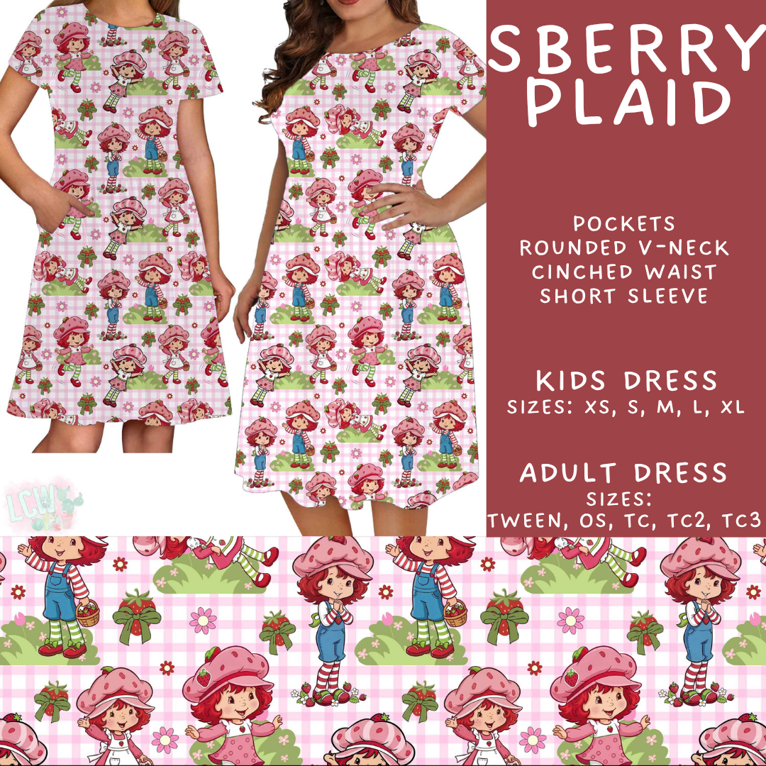 Batch #544 - Cool Characters 16 - Closes 6/17 - ETA mid August - SBerry Plaid Adult & Kids Dresses